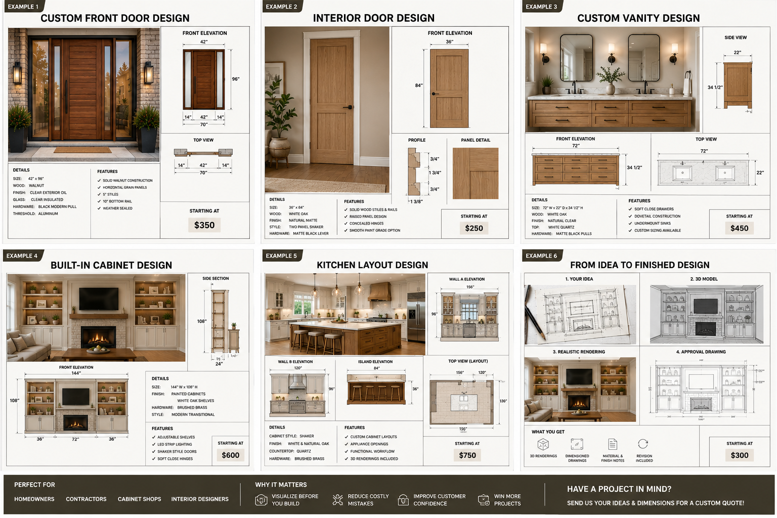 Custom Woodworking Design Services